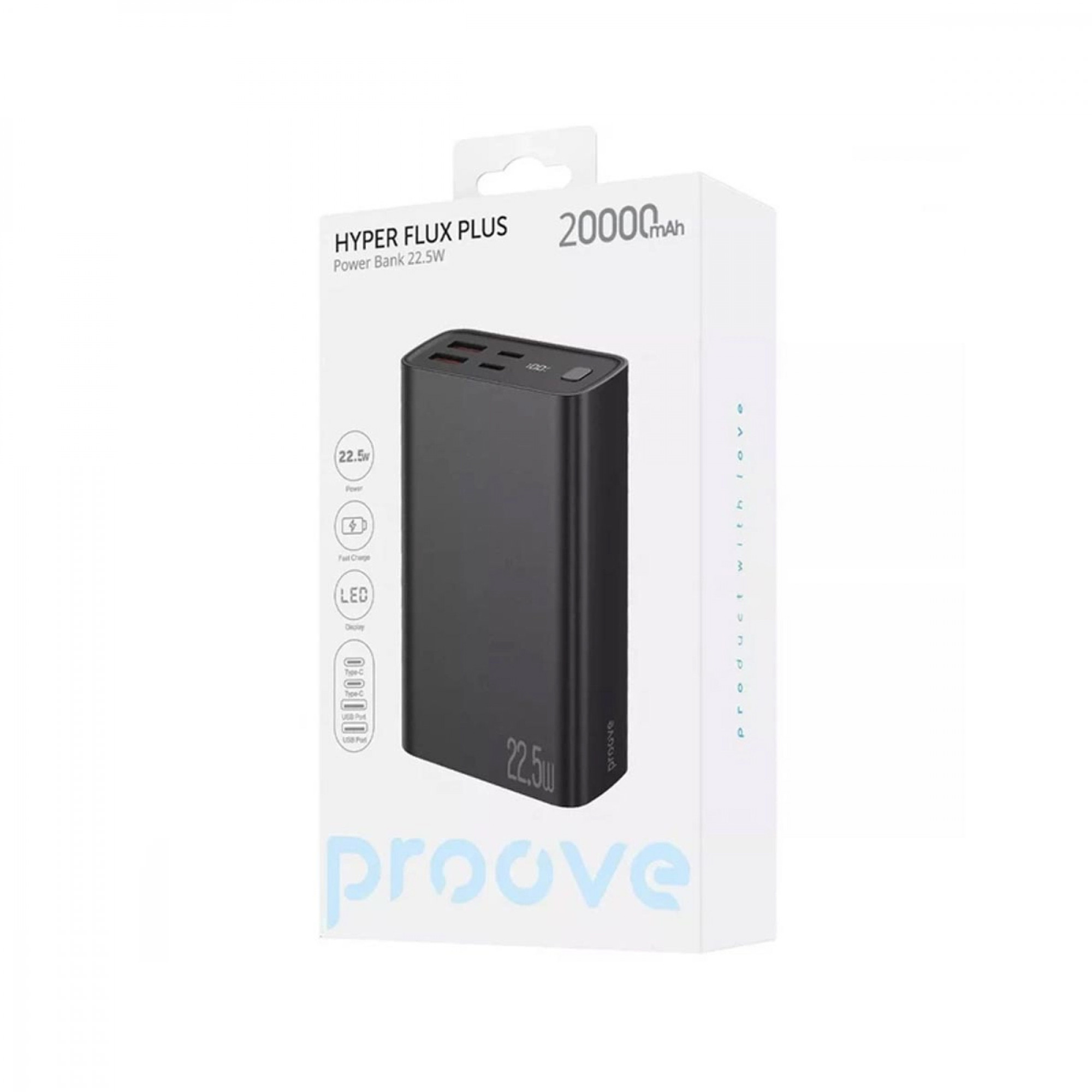 Портативная батарея Proove Hyper Flux Plus 22.5W 20000mAh (black)